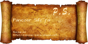 Panczer Sára névjegykártya